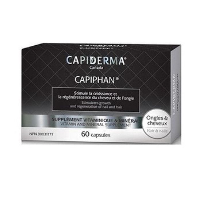CAPIDERMA CAPIPHAN 60 CAPSULES VITAMINES ONGLES ET CHEVEUX