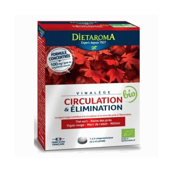 DIETAROMA VINALEGE CIRCULATION ET ELIMINATION COMPRIMES