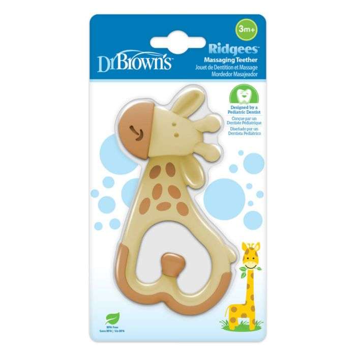 DR BROWNS ANNEAU DE DENTITION RIDGEES GIRAFE 3 MOIS+