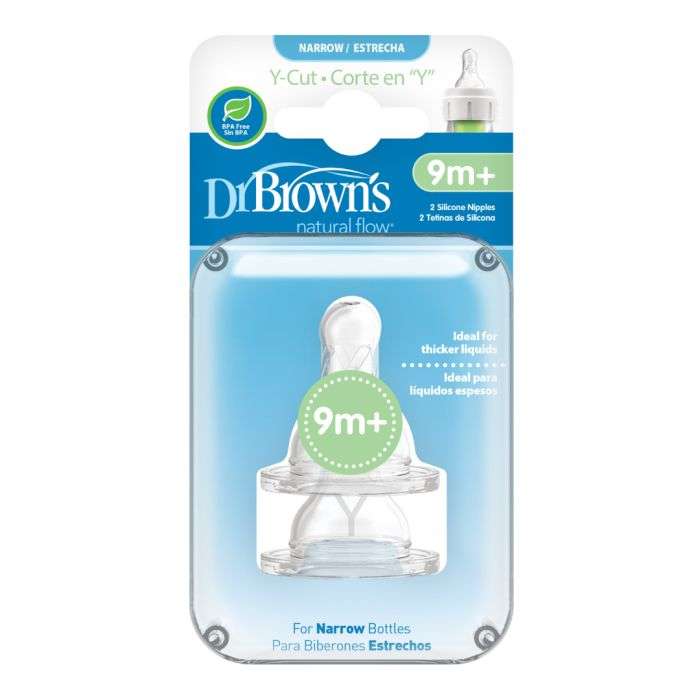 DR BROWNS TETINE COLE ETROIT LIQUIDE EPAIS NIVEAU 4 9MOIS+ PACK DE 2