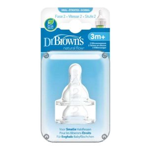 DR BROWNS TETINE COLE ETROIT NIVEAU 2 3MOIS+ PACK DE 2
