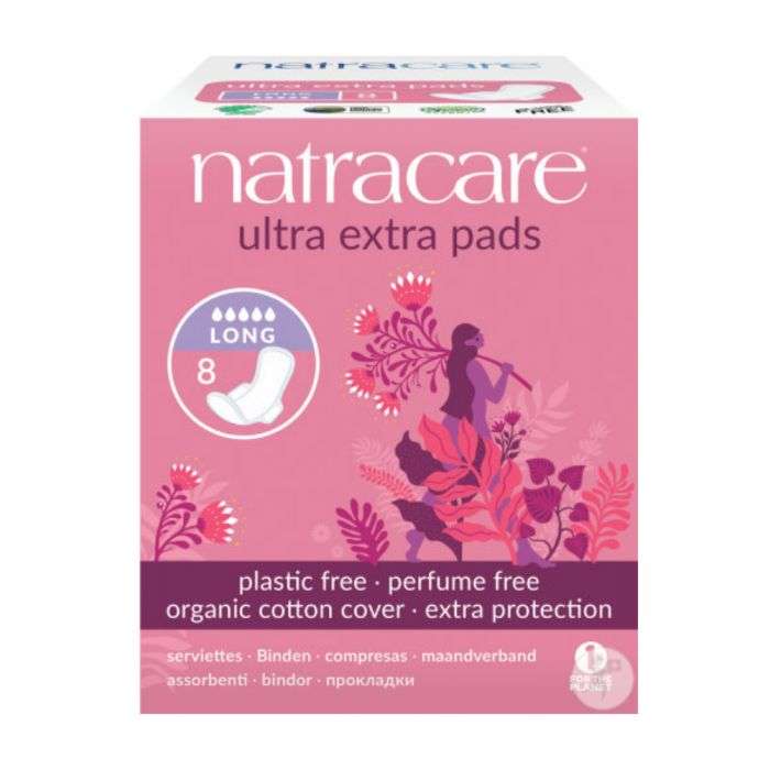 NATRACARE SERVIETTES ULTRA EXTRA LONG 8 PIECES