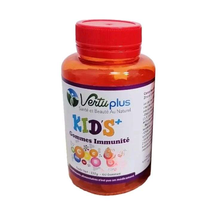 VERTUPLUS KIDS + GOMMES MULTIVITAMINES GOUT CITRON 60 GOMMES