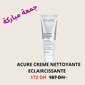 ACURE CREME NETTOYANTE ECLAIRCISSANTE A L'ACIDE GLYCOLIQUE 118 ML