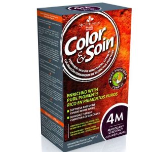 3 CHENES COLOR ET SOIN COLORATION PERMANENTE 4M CHATAIN ACAJOU 135 ML