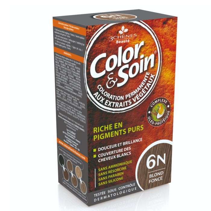 3 CHENES COLOR ET SOIN COLORATION PERMANENTE 6N BLOND FONCE 135 ML