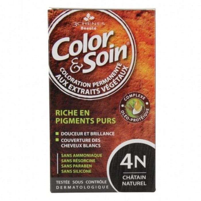 3 CHENES COLOR ET SOIN COLORATION PERMANETE 4N CHATAIN NATUREL 135 ML