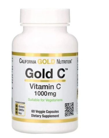 CALIFORNIA GOLD NUTRITION - Vitamine C Gold C 1000mg - 60 Capsules/ Végétariennes