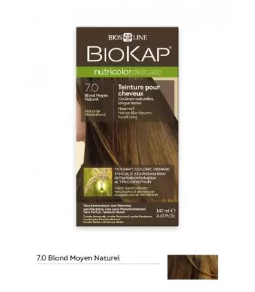 BIOKAP NUTRICOLOR NUTRICOLOR TEINTURE POUR CHEVEUX BLOND MOYEN 7, 0