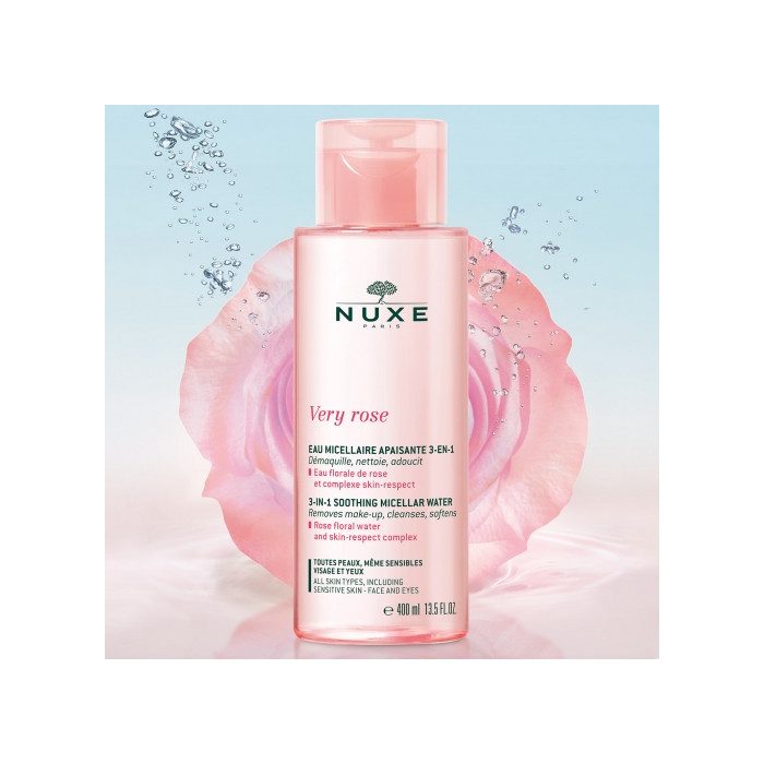 NUXE VERY ROSE EAU MICELLAIRE APAISANTE 3 EN 1 400 ML