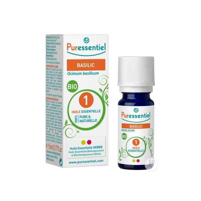 PURESSENTIEL HUILE ESSENTIELLE BASILIC BIO 5 ML