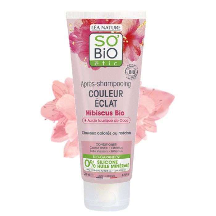 SO BIO APRES SHAMPOOING COULEUR ECLAT HIBISCUS BIO 200ML