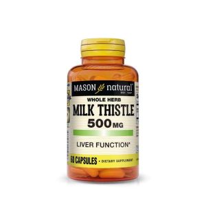MASON NATURAL WHOLE HERB MILK THISTLE 500 MG 60 CAPSULES