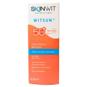 SkinWit WitSun Ecran Solaire Invisible Toucher Sec Spf50+ – 50ml