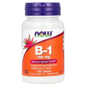 NOW FOODS Vitamine B1 -100 mg 100 tablets