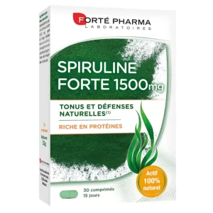 Forté Pharma Spiruline Forte 1500mg Tonus et Défenses Naturelles – 30 Comprimés