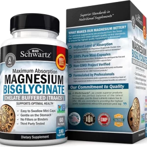 BIO SCHWARTZ MAGNESIUM BISGLYCINATE 180 CAPSULES