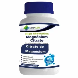 NUTRILAB – Citrate De Magnésium Soutien Digestif 300mg – 60 Gélules