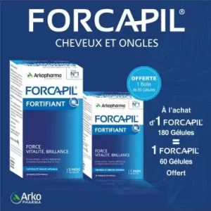 FORCAPIL PACK 180 GÉLULES + 1 BOITE DE 60 GÉLULES