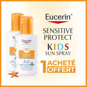 EUCERIN Sensitive Protect Kids Spray SPF50+ 200ml Protection Enfants Pack x2