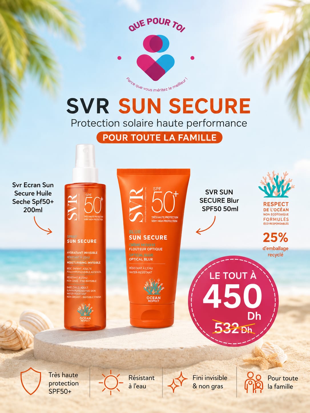 ☀️ Pack SVR Sun Secure – Protection Solaire Haute Performance
